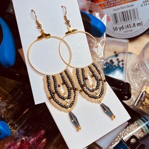 Beaded Loop earrings.